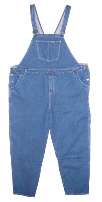 jeans kalhoty nadměrné s laclem tmavě modré 455/45